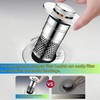 KaiLeQi Bathroom Sink Drain Strainer, Stainless Steel Pop-Up Stopper with