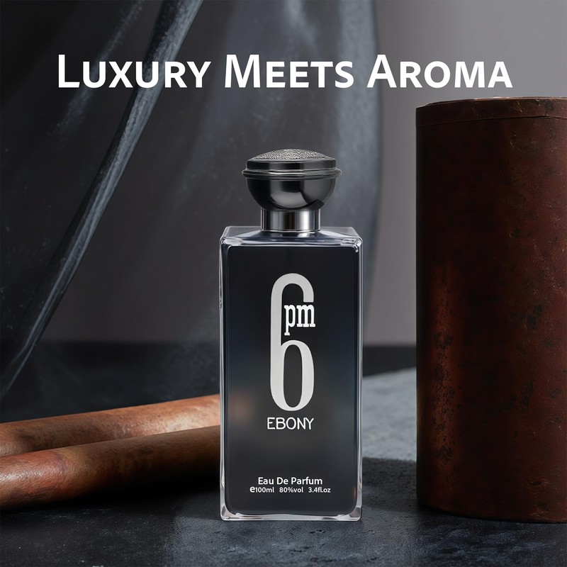 AFLUXE Men’s Cologne 6PM Ebony Original Natural Spray Eau De