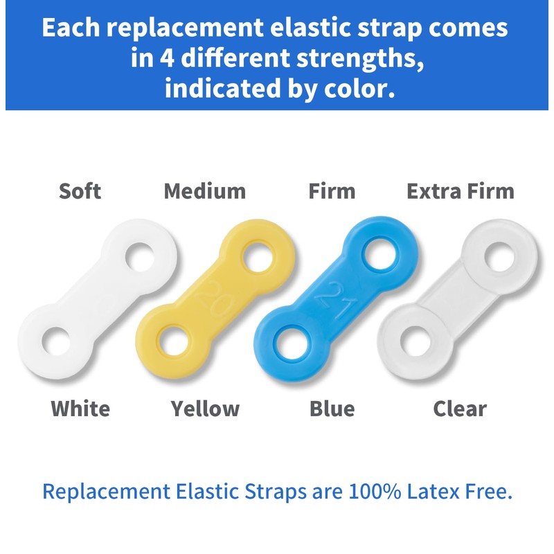 UCUNEZ 50PCS Replacement Elastic Straps for Meyson EMA Application (Blue,