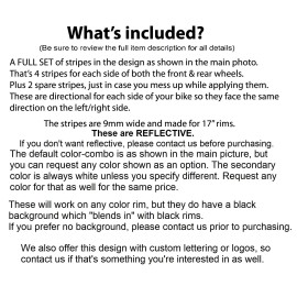 CGD Graphics GOLD REFLECTIVE GP STYLE RIM STRIPES WHEEL DECALS TAPE STICKERS SUZUKI GSXR 600