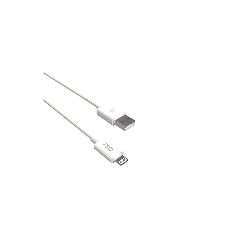 Jaym 2 x USB-Ladegerät mit 2 m Lightning-MFI-Kabel, Weiß