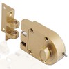 Sumbin Guard Security Heavy Jimmy Proof Deadbolt,Door Lock Single Cylinder for Entry Door Gold Finish