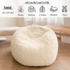 XeGe Fluffy Stuffed Animal Storage Bean Bag Chair Cover(No Filler),