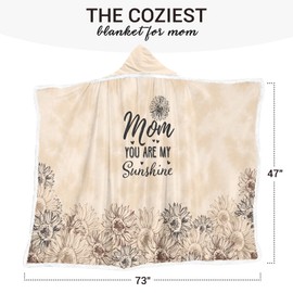 Vprintes You Are My Sunshine Wearable Blanket - Mothers Day Gifts for Mom - Birthday Gifts for Mom from Daughter Son