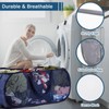 2 Pack Collapsible Laundry Baskets 3 Compartment, Mesh Pop Up