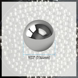 FOCMKEAS 50 PCS 9/32"(7.144mm) Bearing Balls 440C Stainless Steel Solid Ball Bearing G100 Precision Ball