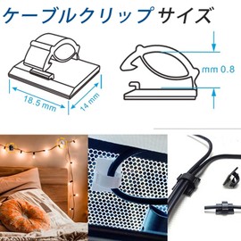 Neyiem Cable Clip, Cable Stand, Wiring, Storage Lines, Fixing, Wire Management, Wire Hiding, For Cars, Wiring, Barriers (40 pcs, Black)