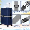 BlueCosto Luggage Straps for Suitcase - Silver, 6.5 ft x