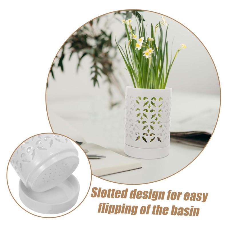 Kisangel Ceramic Orchid Pots with Drainage Holes for Flower Planter
