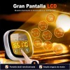 Termómetro Digital Cocina Para Carne, Doble Sonda Para Horno Plateado