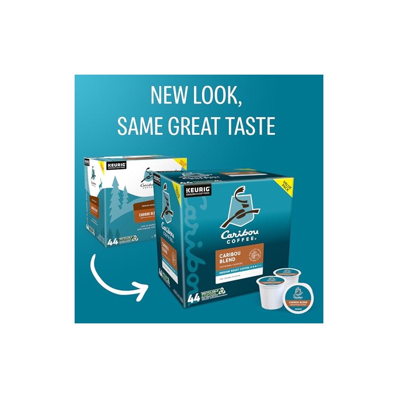 Caribou Coffee Caribou Blend Keurig Single-Serve K-Cup Pod, Medium Roast