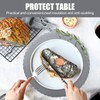 HEYOMART Round Placemats and Coasters Set of 6, Braided Woven