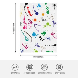 HGOD DESIGNS Colorful Blanket,Abstract Paint Splashes Decor Blankets Soft Warm Throw for Women Birthday, Home Living Room Decoration 130x150cm