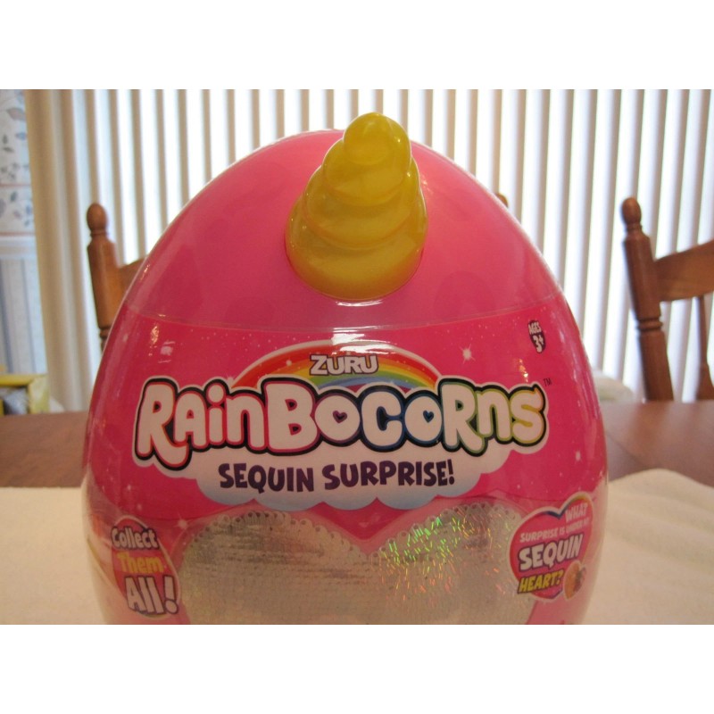 ZURU 2018 ZURU RAINBOCORNS SILVER SEQUIN SURPRISE YELLOW HORN--NEW--FAC