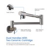 KIBI Wall Mount Pot Filler Faucet – 360° Swivel Double