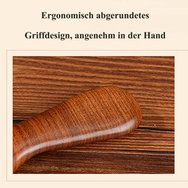 SHULLIN Wooden Comb Made of Sandalwood Width 20 cm Anti-Static Handmade Comb with Handle Hair Comb for Women Men Children Wide Tooth Comb for Thick Fine and Long Hair Moustache