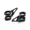 Alchemy Parts Black Motorcycle Headlight Brackets Suitable for 36-37 mm Fork - CNC Machined