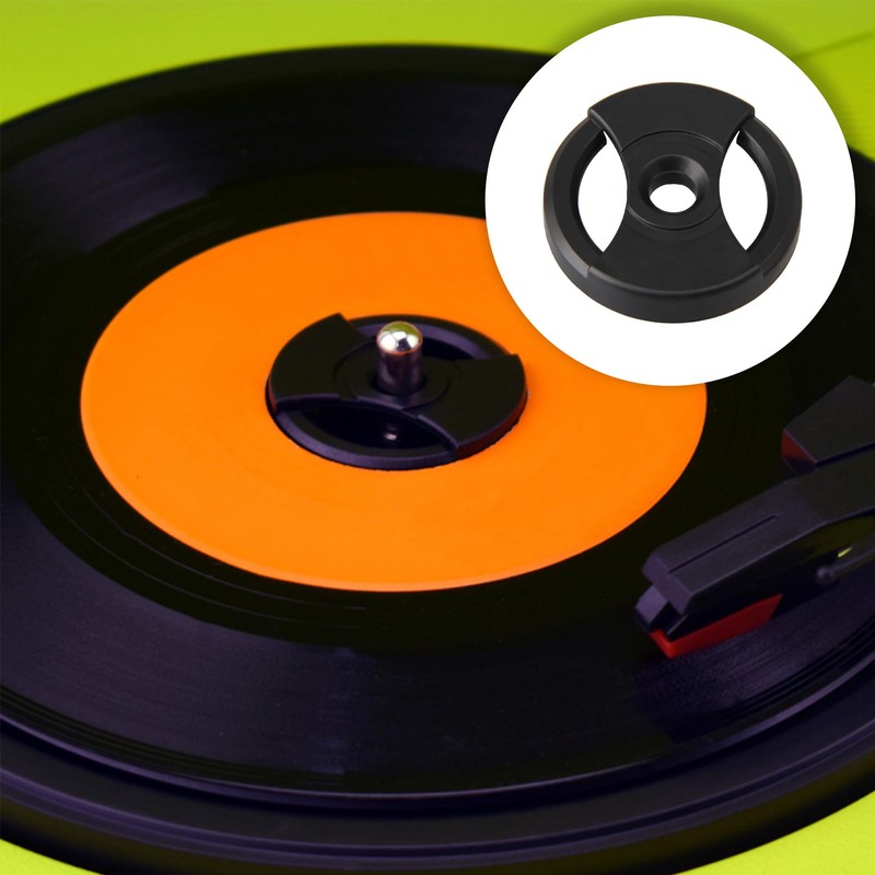 Lovermusic Black 7 Inch 45 RPM ABS Vinyl Record Centre-Hole