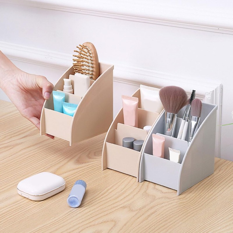Operitacx 2Pcs plastic organizers white kitchen table desktop makeup organizer