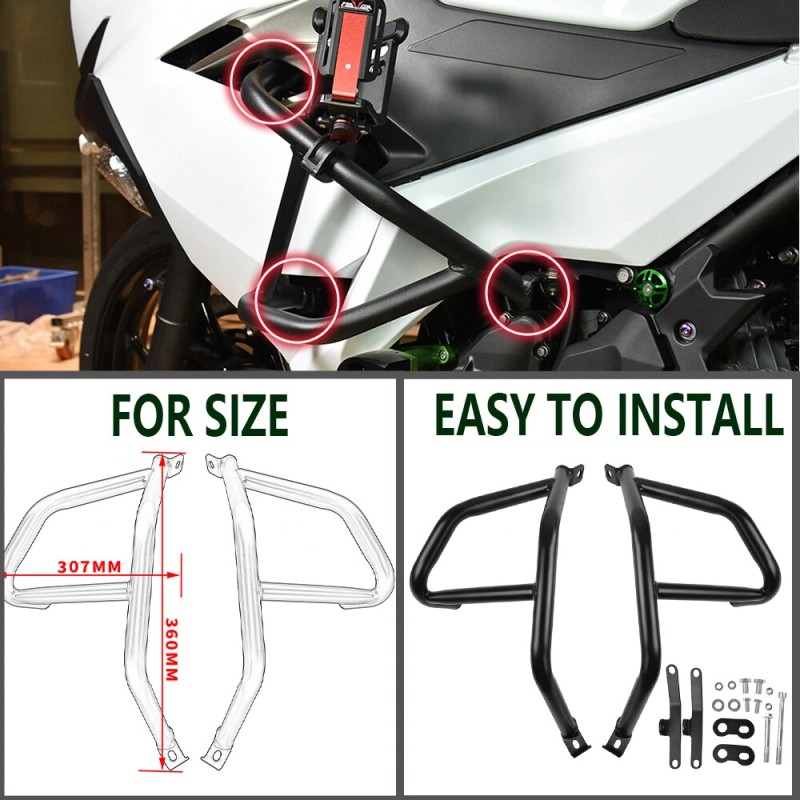 WolflineMoto Stunt Cage Engine Crash Bars Guards Falling Protector For