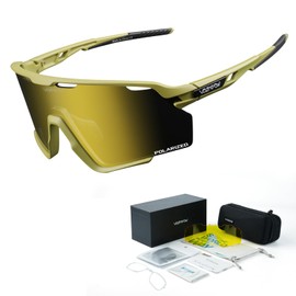 VOZAPOW Polarized Cycling Glasses for Men Women, PC Lens UV Protection Sports Sunglasses for Running Baseball Softball