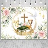 AIBIIN 7x5ft Mi Primera Comunión Backdrop Baptism Backdrop Decorations First