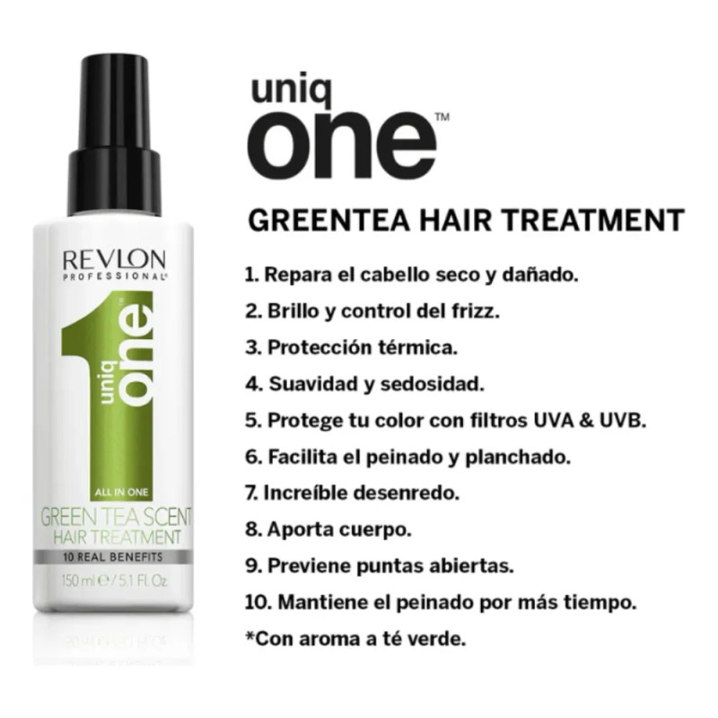 Revlon Tratamiento Capilar Uniq One Té Verde 150 Ml