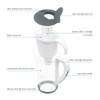 ECOBUD Gentoo Glass Water Filter Jug Grey & White 1.5L