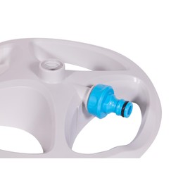 PRO Flow Impact Sprinkler with Quick Connect – Adjustable 360° Coverage, Heavy-Duty Plastic Base, Covers up to 3980 sq. ft.