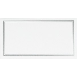 C.R. Gibson White and Silver Table Place Cards for All Occasions, 20 pc, 3'' W x 1.75'' H