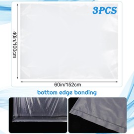 3pcs Large Clear Plastic Bags, Plastic Storage Bags 100 * 152cm(40 * 60in), Extra Large Plastic Bags Clear Storage Bags for Luggage, Suitcase, Furniture, Comforter, Chair, Kids Bike, Plush Toys