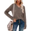 Sampeel Fall Sweaters for Women Trendy 2026 Long Sleeve V