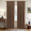 MIULEE Decorative Back Tab Linen Curtains with Geometric Pattern for
