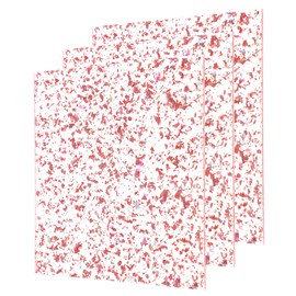 sourcing map 3Pcs Pink Glitter Acrylic Sheets 1/8" Thickness 8"x8" Transparent Sparkly PMMA Plastic Sheets Extruded Blanks Acrylic for Laser Cutting and Engraving DIY Art Crafting
