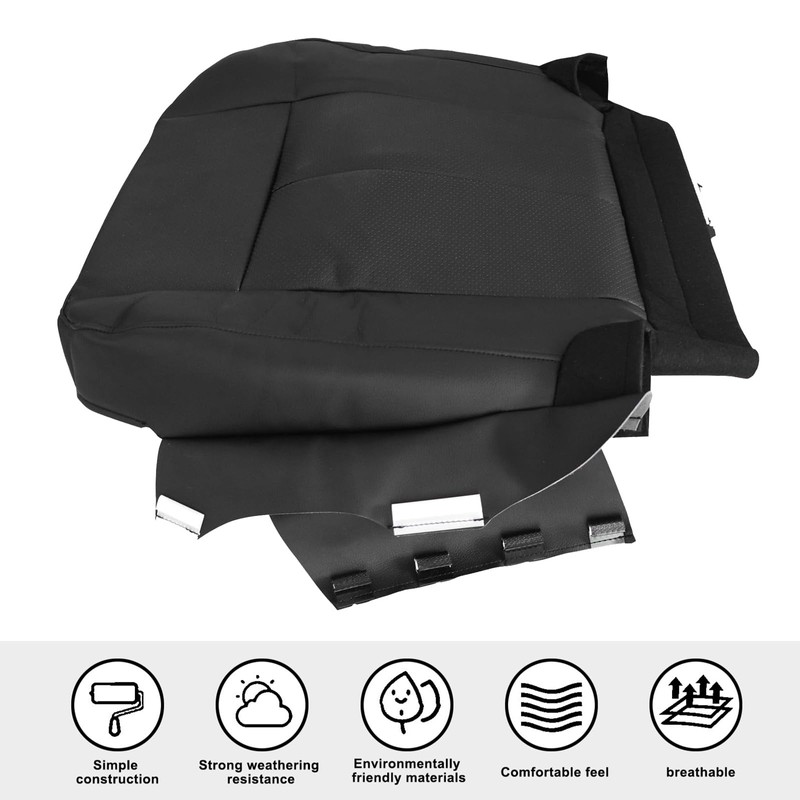 Sekeseauto Front Driver Side Bottom Perforated Leather Replacement Seat Cover