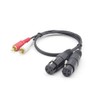 [WV2148-1.5] WYVERN AUDIO XLR Cannon (Female/Black) x 2-RCA Pin x