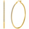 PABBEU Gold Hoop Earrings for Women Large Rhinestone Hoop Earrings