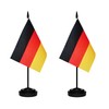 Germany German Deluxe Desk Flag Set, Small Mini Miniature Germany