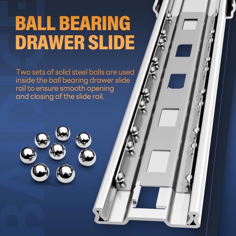 BAIDICE 1 Pair Heavy Duty Drawer Slides with Lock 12