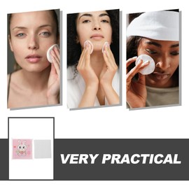 VILLCASE Discos desmaquillantes para ojos y cara, toallitas faciales white de 200 unidades en 10 bolsas, material no tejido, ideales para spa y cuidado diario femenino