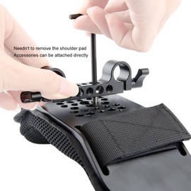 NICEYRIG Steady Shoulder Mount/Shoulder Pad Applicable Video Camcorder Camera DV/DC Support System DSLR Rig (15mm Railblock)