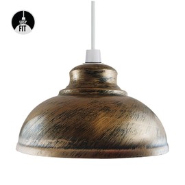New Curvy Style Metal Lampshade Bulb Cover Lampshade (Brushed Copper)