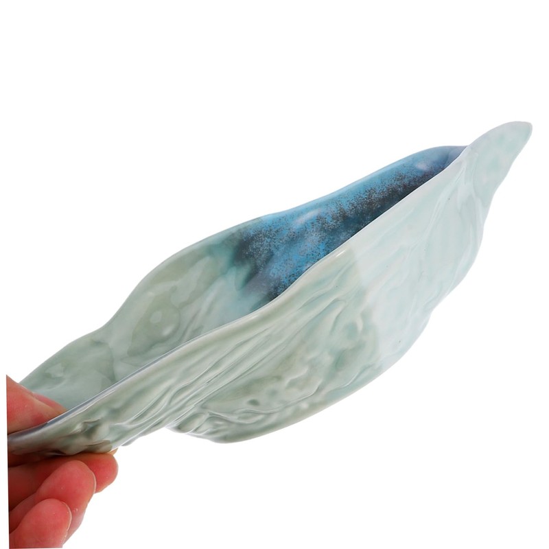 LABRIMP Decorative Salad Serving Dish Ceramic Oyster Shell Plate Fruit