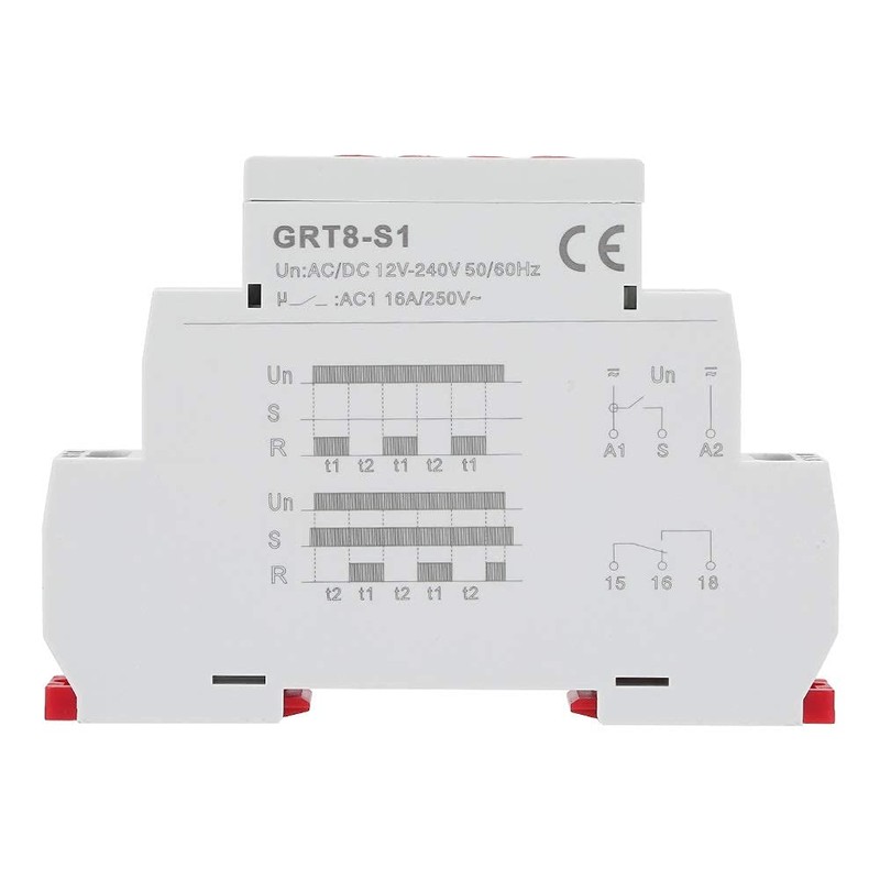 Jadeshay Delay Relay - GRT8-S1 Mini Asymmetric Cycle Timer ON/Off