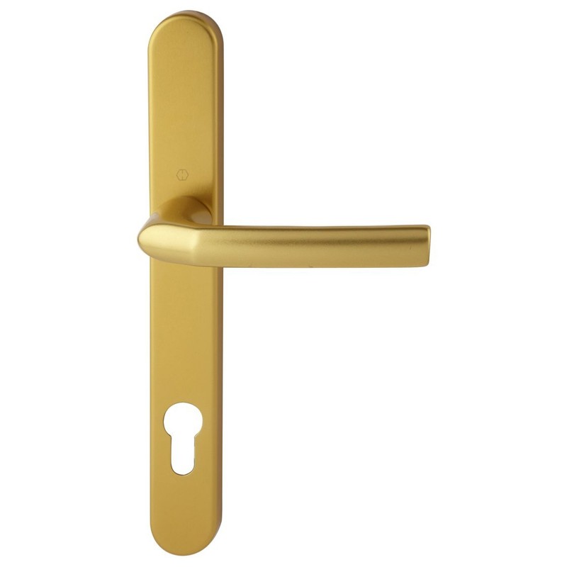 Birmingham Hoppe Gold Pair Handle 92PZ or 92mm Sprung Lever