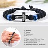 Alissl Cross Football Bracelet for Men Boys, Blue Tiger Eye