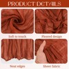 6 Pack Terracotta Cheesecloth Table Runner, 10Ft Boho Gauze Table