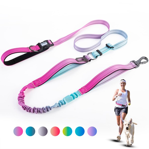 JETOG Heavy Duty Hands Free Dog Leash, 5-7 FT Reflective