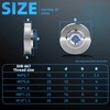 Pack of 5 M10 knurled nuts, flat, stainless steel threaded