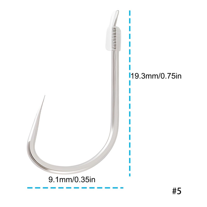 SG Store 20Pcs Small Barbless Fish Hooks with 45cm Line